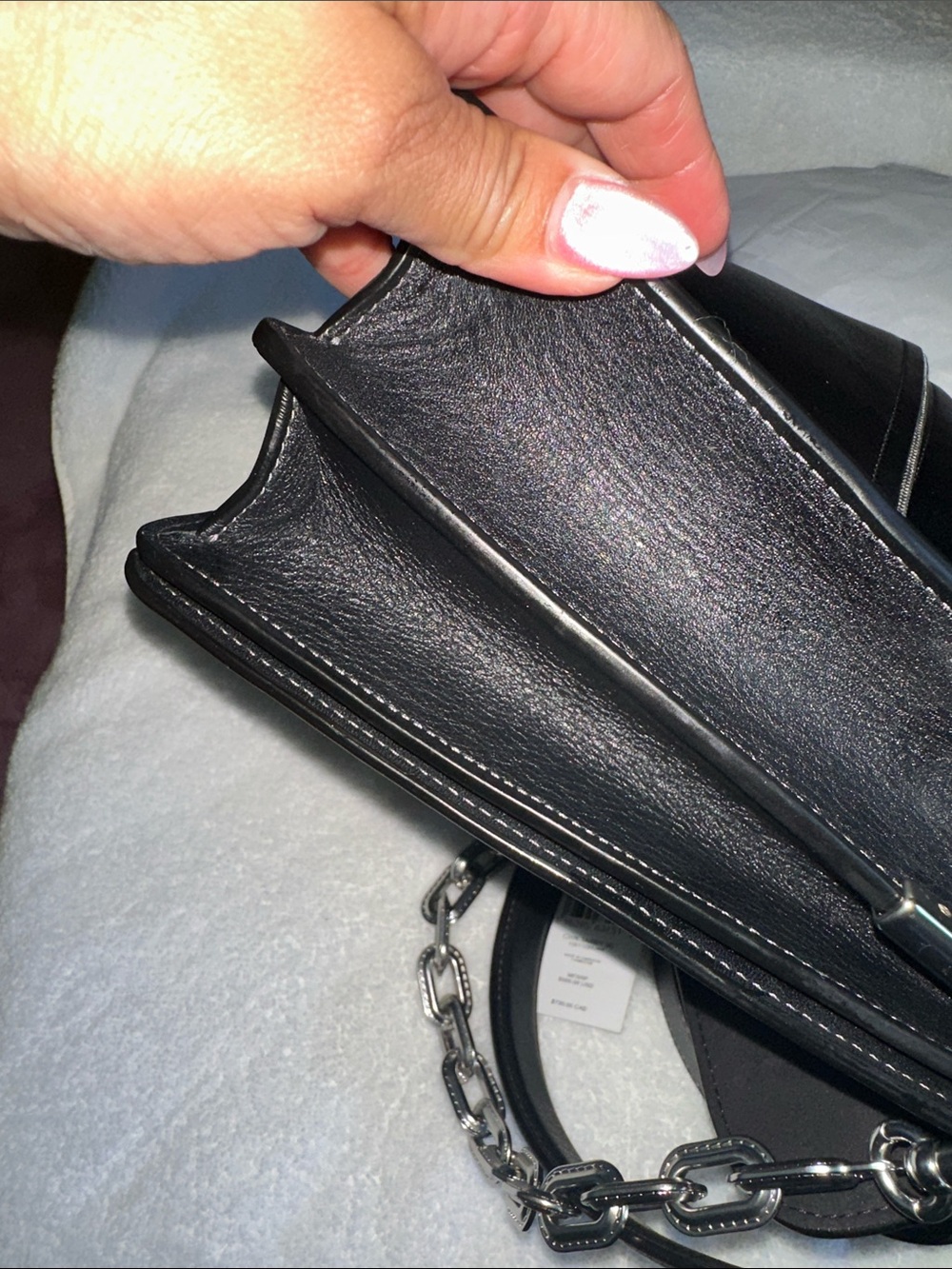 Coach Chain Tabby 30 Bag Leather with Silver - Picture 8 of 11